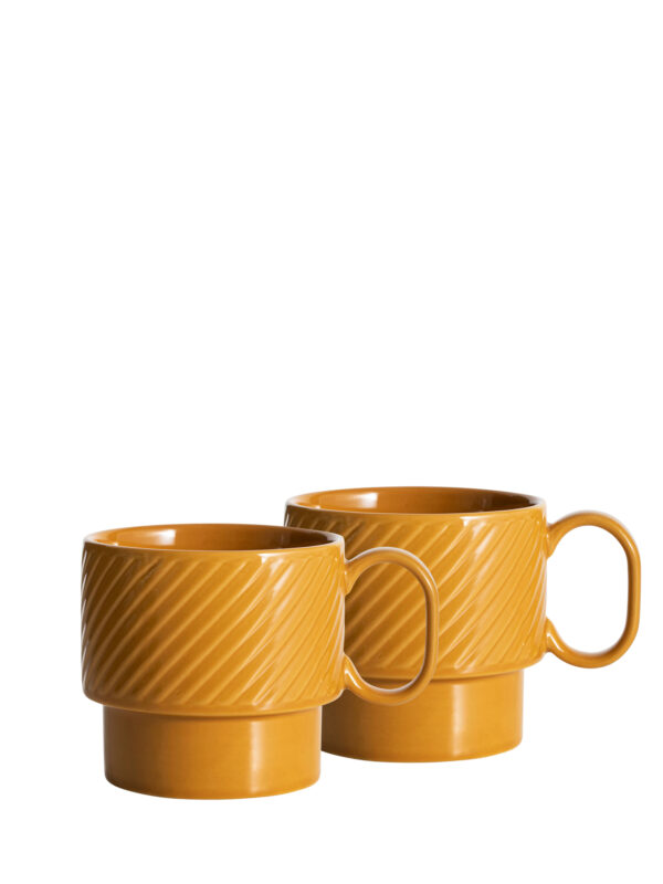 Coffee & More te-mugg 2 delar, gul