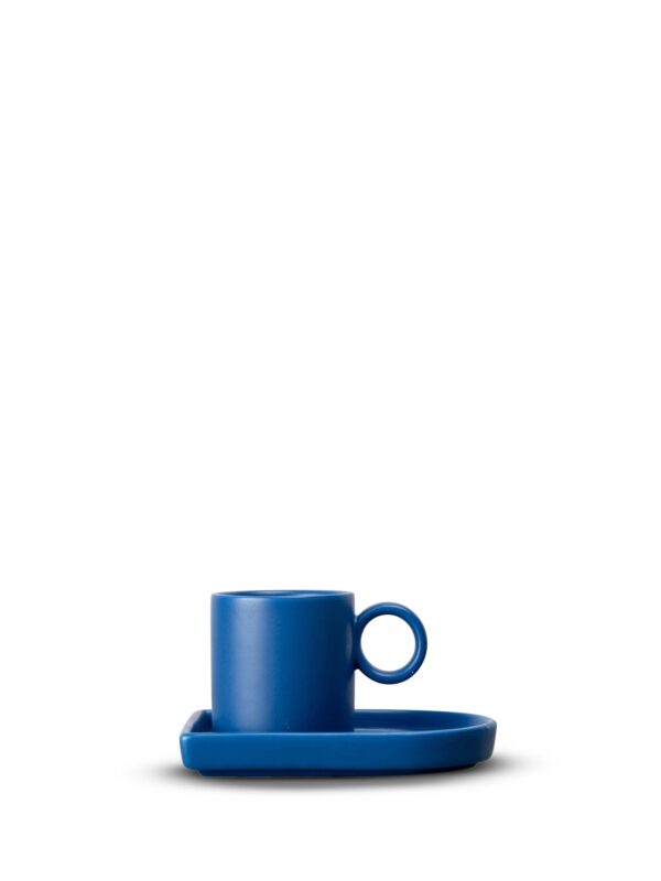 Espressokuppi ja lautanen Niki, Sininen