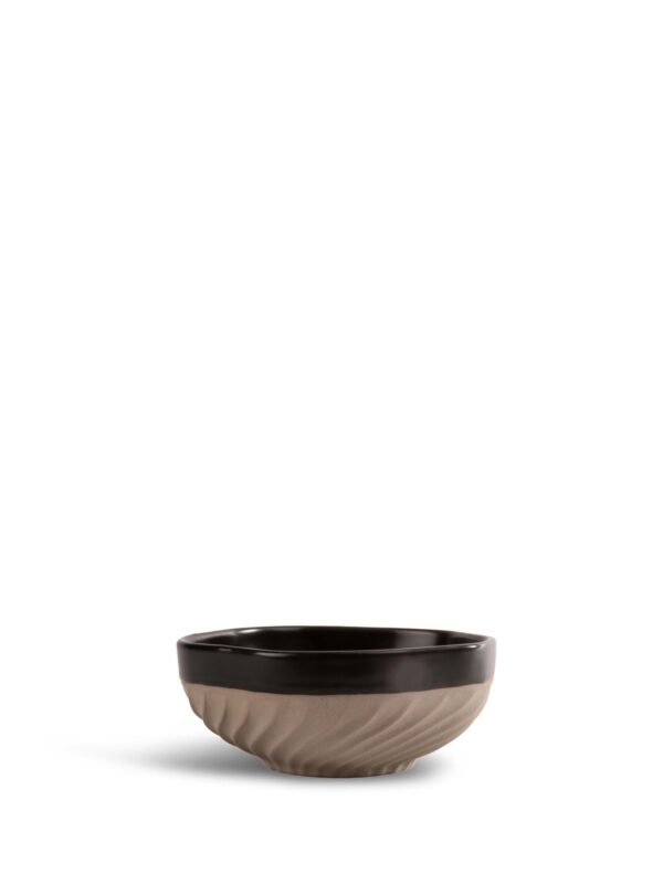 Swirl kulho, musta/beige