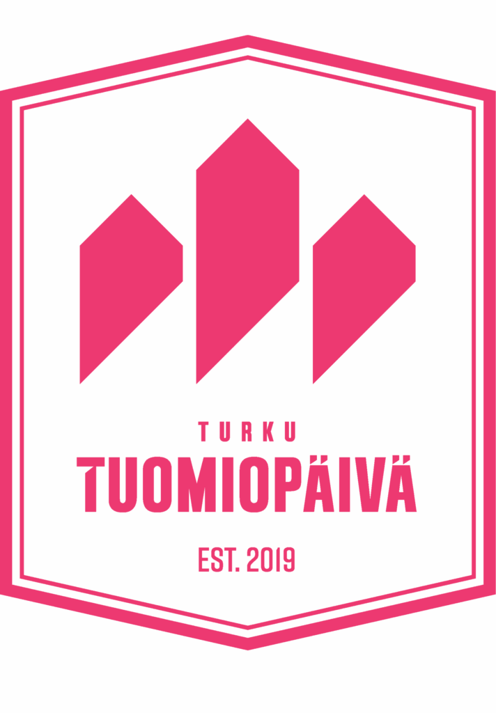 Turku Tuomiopäivä logo pinkki
